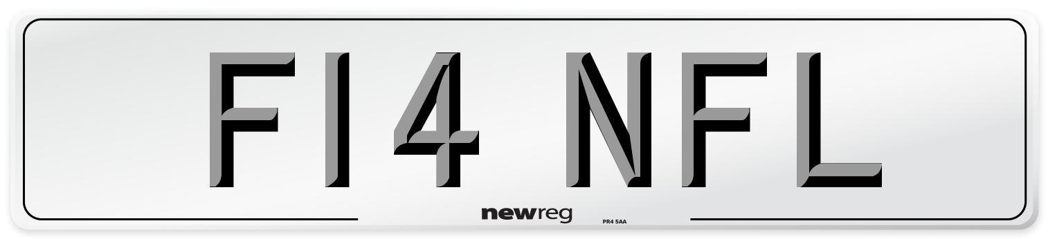 F14 NFL Number Plate from New Reg